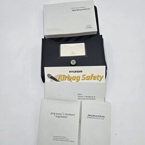 OEM 2014 Hyundai Sonata Owner's Manual Book Set W/ Case